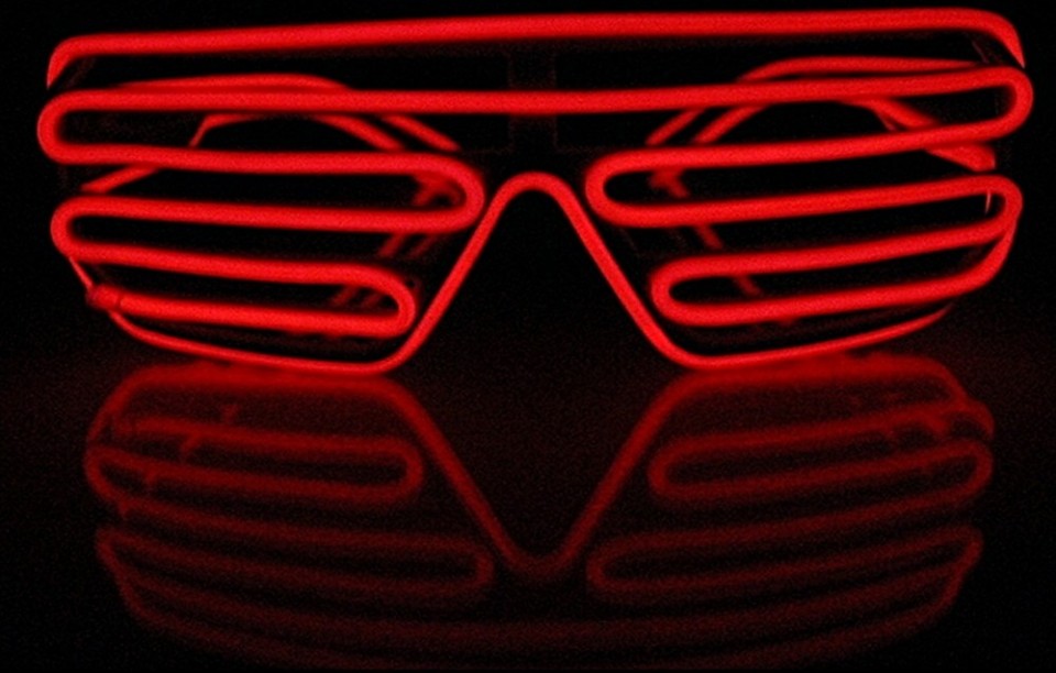 red led glasses